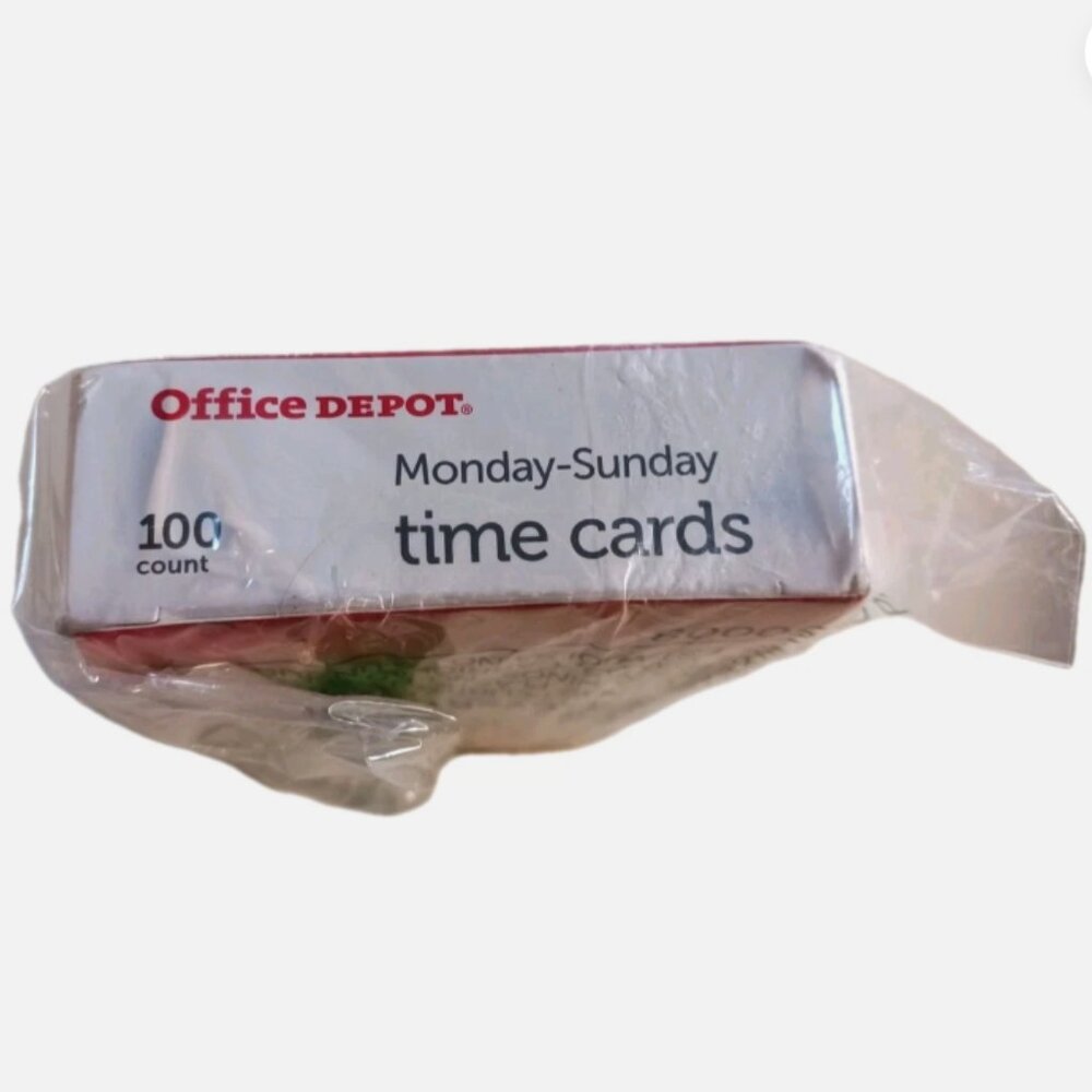 4 Boxes of 100 Office Depot TOPS 1291 Time Cards Weekly 2-Sided Manila 400 Total - Picture 5 of 8